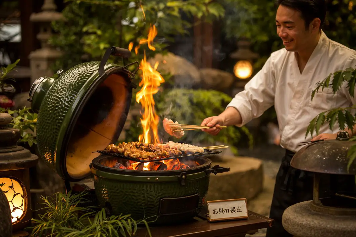 barbecue japonais kamado flamme grillade