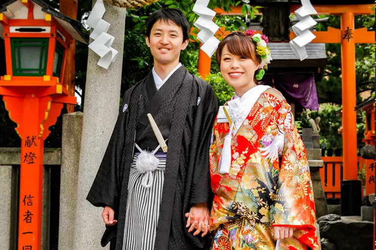 couple hakama kimono hori veste