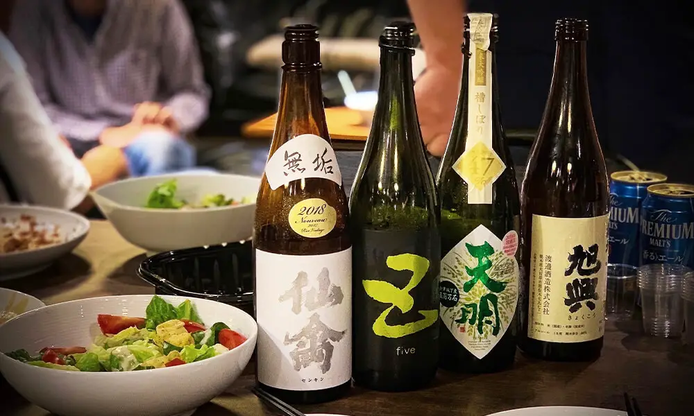 bouteille de saké japonais