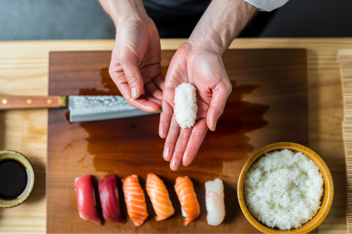 faconnage nigiri riz sushi