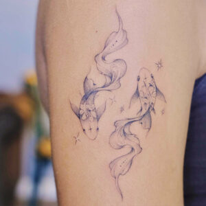 kawaii tatouage carpe koi