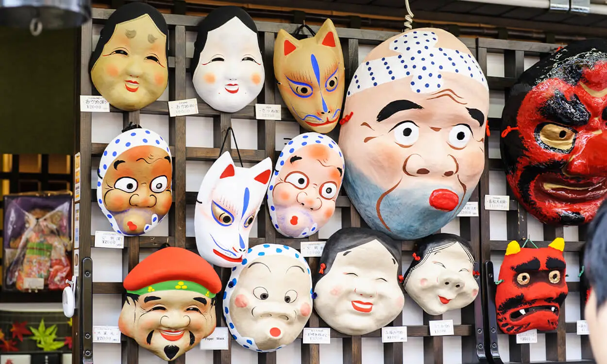 masque japonais papier
