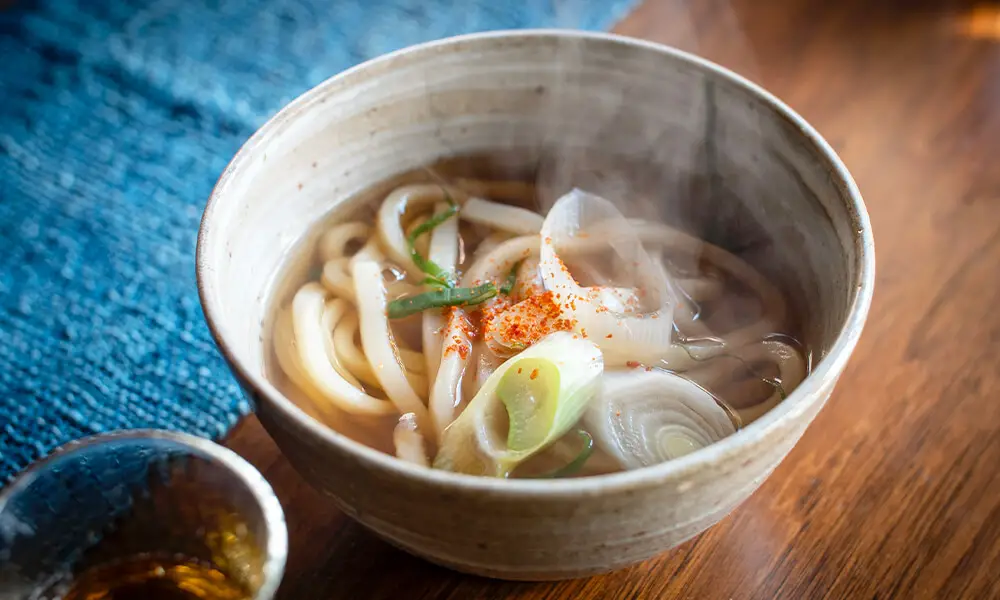 Nouilles udon au boeuf épicé et au tamari