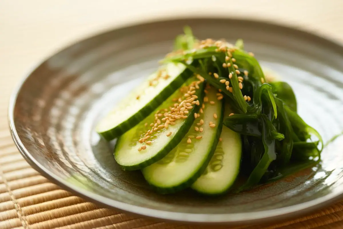 sunomono concombre wakame sesame