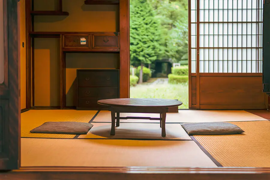 tatamis japonais salon table